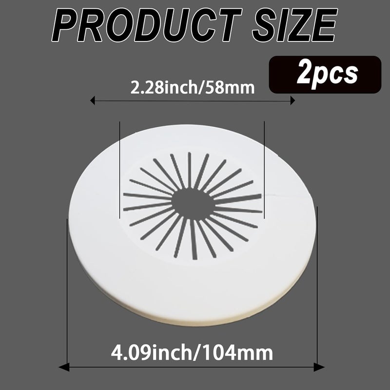 CAcoverVA Flange Pipe Cover Decoration, 1.18 to 2.17 in (30-55mm) PP Plastic Escutcheon Collar Water Pipe Drain Line Cover, Plumbing Cover Plates for Wall Tube Decor, White, 2 Pieces - Image 2